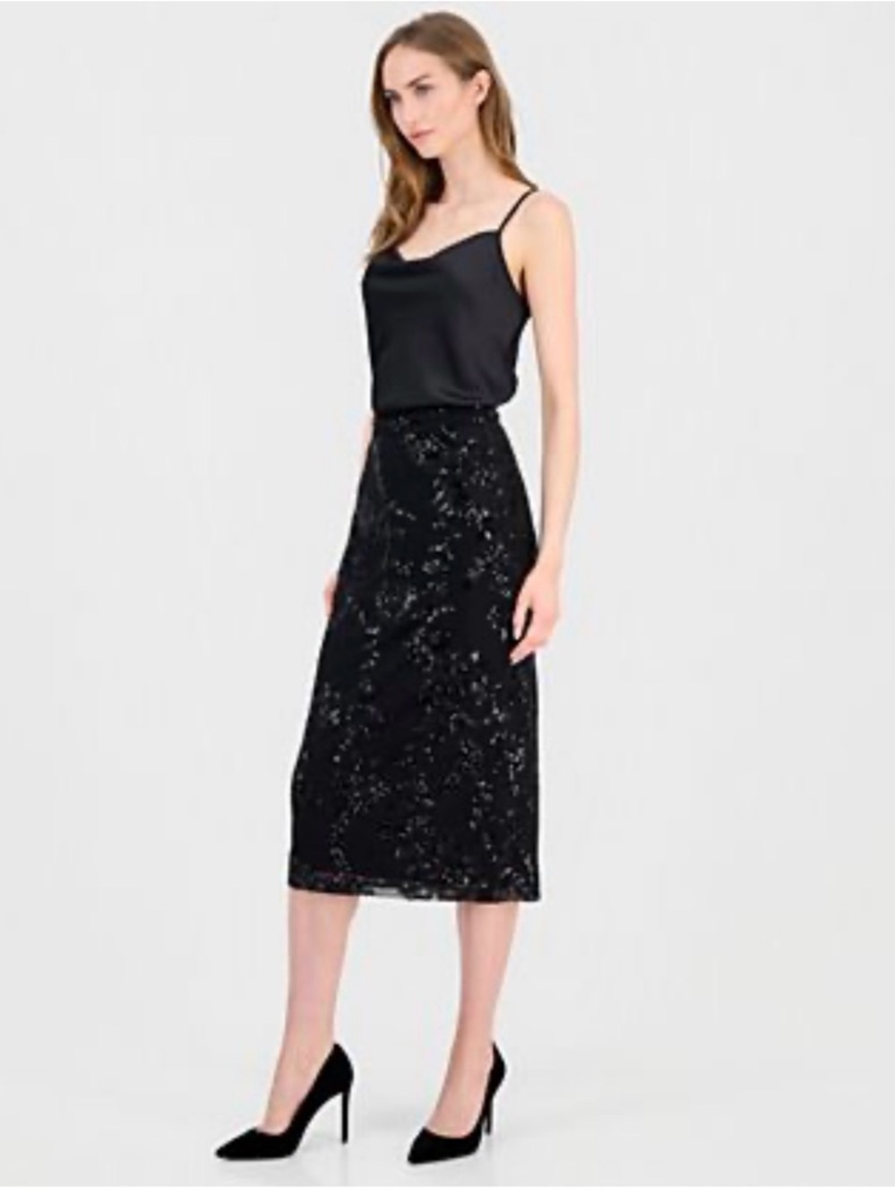 Elie Tahari Sequin Pencil Skirt
